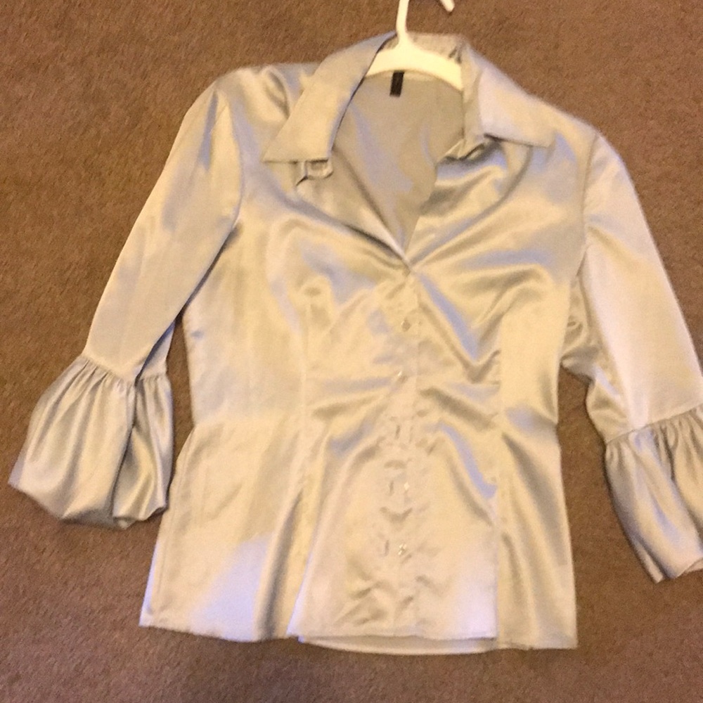 Baby blue business casual blouse